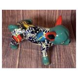 Vintage Mexican Ceramic Dog Talavera Style
