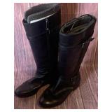 Isaac Mizrahi Black Riding  Boots 9.5W New