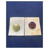 Vtg 1960s Nixon-Agnew, Goldwater-Miller Pins
