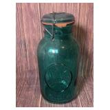 Vtg BALL Ideal Large Blue Cannister Jar