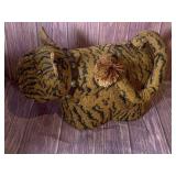 Vintage Tiger Stripe Cat Footstool Doorstop