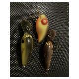 Lot of 3 Vintage Diving Crankbait Fishing Lures