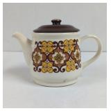 Vintage Sadler Brown and Yellow retro Tea Pot