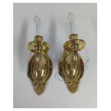 Vintage Brass Electric Candle Sconces Untested