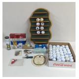 Golf Ball Display, Larry Bird/ IU/ Bears and other
