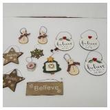 Wooden Christmas tree decorations