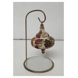 Vitnage cloisonne final floral ornament on stand