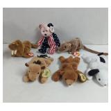 Vintage TY Beanie Babies 6 Total , with tags.