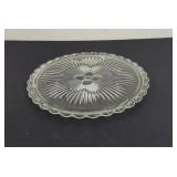 Vintage Indiana Glass ffoted Cake Plate