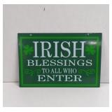 Metal Irish Blessings To all Who enter Wall
