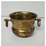 Vintage Brass Planter with Handles