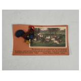 Hand painted rooster pin