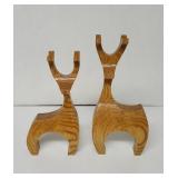 Vintage Wood Danish deer table decor