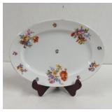 Vintage KPM Germany Floral Oval Serving Plate