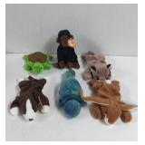 Vintage TY Animal Beanie Babies 6 Total , with