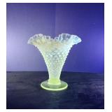 Fenton French Opalesecent Hobnail Ruffle edge