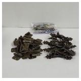 Hinges and drawer handles...18 handles 24 hinges