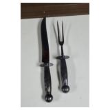 Vintage Hold Edge Carving Set stainless steel