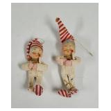 Vintage Elf Christmas ornaments