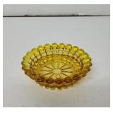Vintage yellow amber ashtray