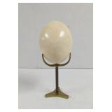 Brass Stand And Real Ostrich Egg