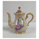 Vintage Floral Gold Accents Tea Pot