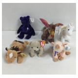 Vintage TY Beanie Babies 6 Total , with tags.