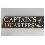 Wooden Captains Quarter's Wall Hanging Sign