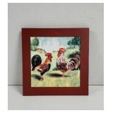 Rooster tile decor