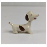 Vintage Pottery Dachshund Bobblehead Figurine Has