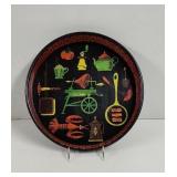 Vintage barbecue kitchen themed Metal Serving