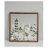 Spring Floral wood framed wall decor