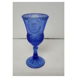 Vintage Avon Fostoria Cobalt Blue glass Goblet