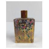 Vintage Hand Painted Floral Gold Accents Bath Oil