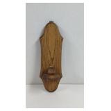 Vintage Wood Wall Sconce Candle Holder