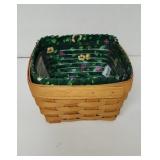 1997 Longaberger berry Basket / green floral