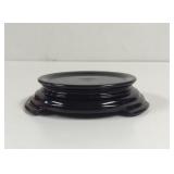 Vintage Black Glass Display Stand