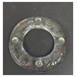 Vintage Pressed Glass Wreath Candle Taper Ring