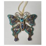 Rhinestone Butterfly Visor charm