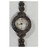 Boma Sterling Silver Amythest watch