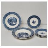 Vintage Currier & Ives Early winter bowls one has