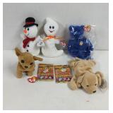 Vintage TY Beanie Babies with tags, 5 Total with