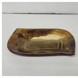 Vintage handcrafted glazed pottery plate signed