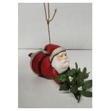 Hanging santa ornament mistletoe