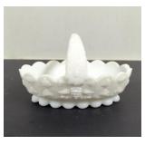 Vintage Westmoreland Milk Glass Grape Basket
