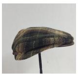 Vintage Large News Boy Wool Plaid Hat