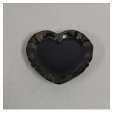Vintage black Talavera heart shaped plate