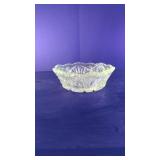 Vintage Glass Pressed Sawtooth bowl light UV