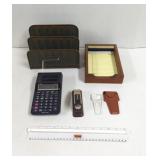 Casio adding machine with Desktop Supplies