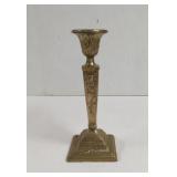 Vintage Brass Embossed Candlestick Holder